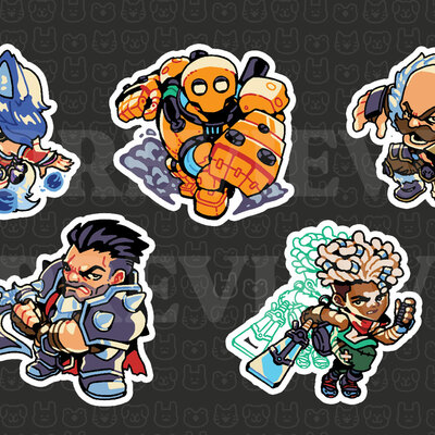 Summoner's champions 3" stickers