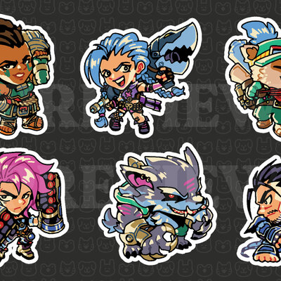 Summoner's champions 3" stickers