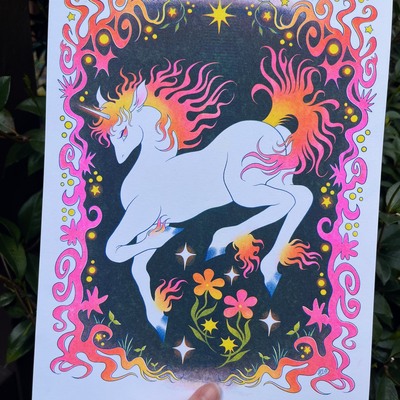 "year of the fire horse" riso print