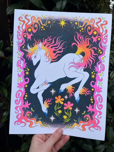 "Year of the Fire Horse" Riso Print