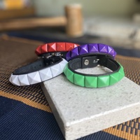 Colorz Pyramid Stud Wristband - Thumbnail 7