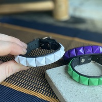 Colorz Pyramid Stud Wristband - Thumbnail 4