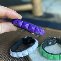 Colorz Pyramid Stud Wristband - Thumbnail 1