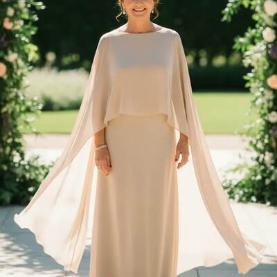 Plus size chiffon mother of bride/groom dress evening formal gowns 