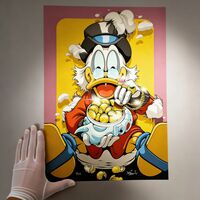 A3 Print by Dhani Barragan "Deconstructed Scrooge Eats Chocolate Coins" - Thumbnail 1