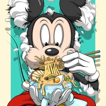 A3 Print by Dhani Barragan "Deconstructed Mouse eats Raven" 