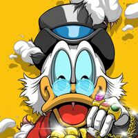 A3 Print by Dhani Barragan "Deconstructed Scrooge Eats Chocolate Coins" - Thumbnail 4