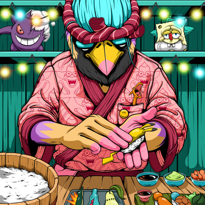 A3 print by dhani barragan "the sushi master" 