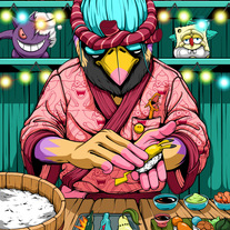A3 Print by Dhani Barragan "The Sushi Master" 