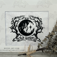 La Luna Blockprint (matted) - Thumbnail 3