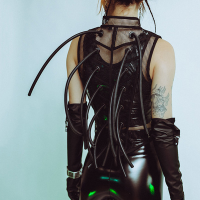 H3dg3h0g zip up vest - Thumbnail 4