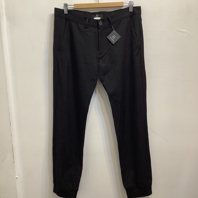 Y's black ribbed hem pants 