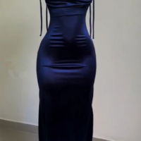 Sheath Straps Backless Floor Length Prom Dress Formal Evening Dress - Thumbnail 1