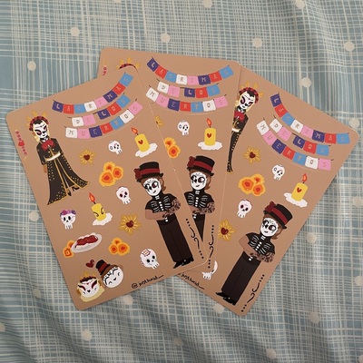 Lagrimas de los muertos sticker sheet