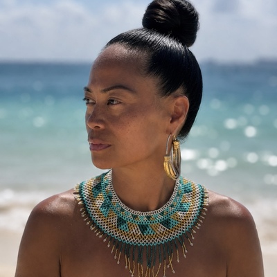 Mayahuel - hand beaded choker