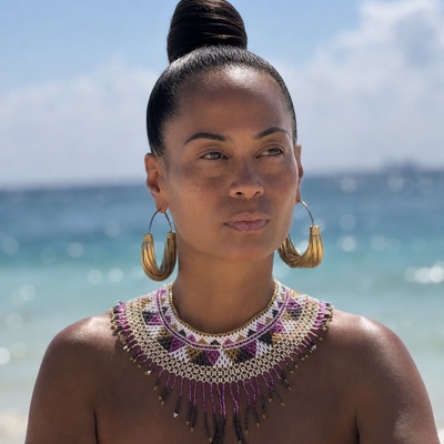 Mayahuel - hand beaded choker