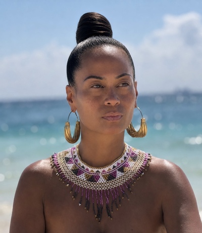 Mayahuel - hand beaded choker