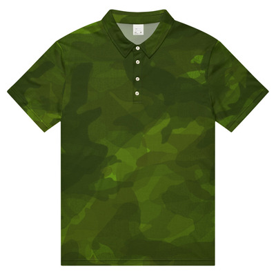 Organic camouflage mens slim fit polo