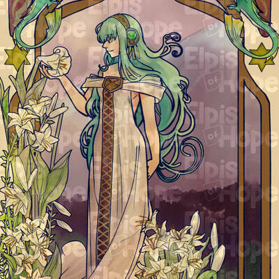 White lilies (8.5x11 print)
