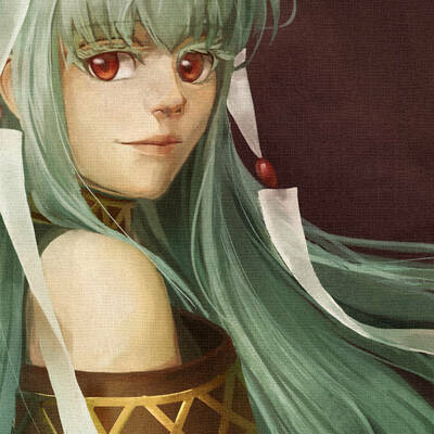 Portrait of a woman in castle pherae (8.5x11 print)
