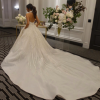 Luxurious Halter High Neck Backless Sequins Mermaid Wedding Dresses with Pockets - Thumbnail 1