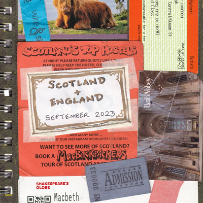 Uk travel sketchbook