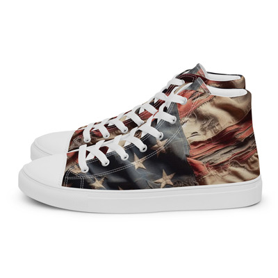 America mens high top canvas shoes