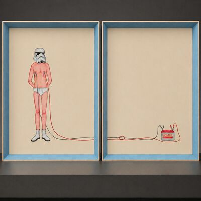 Painting by langostatoys "vader power supply"