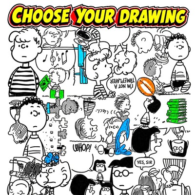 Choose your drawing | peanuts original drawings by judas arrieta