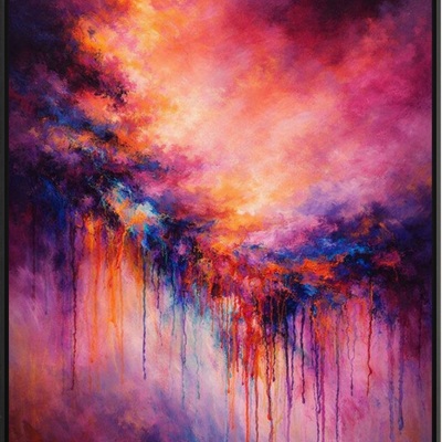 Radiant colorburst abstract art print