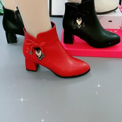 Women's autumn and winter motorcycle boots thick bottom martin boots