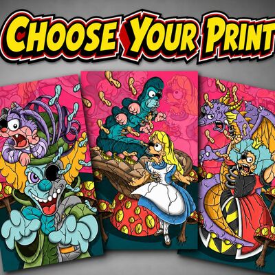 Choose your a3 print—beneath wonderland serie by artxdrew