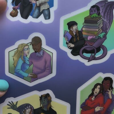 Hb friends and couples, sticker sheet