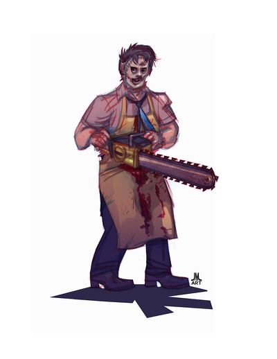 LEATHERFACE Horror Icons PRINT