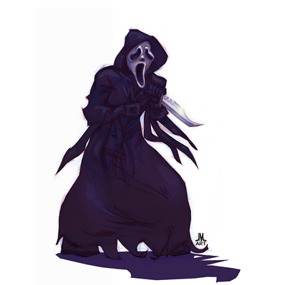 Ghostface horror icons print