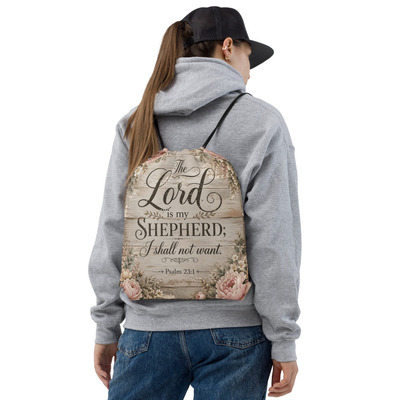 Word of god drawstring bag