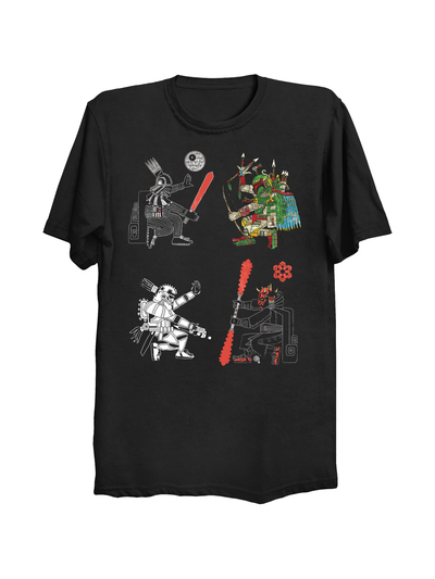 GalAztec Dark black t-shirt