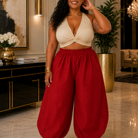 ISIS - barrel cut pants (red) - Thumbnail 1