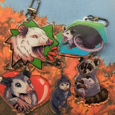 Pick-o-possum key chains/ bag charms (solde separately)