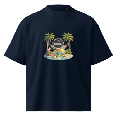 Unisex organic oversized high neck t-shirt