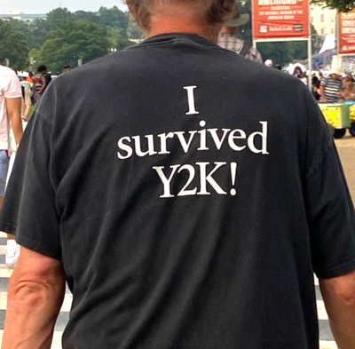 Free Shipping-I SURVIVED Y2K TEE