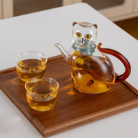 Cat-shaped glass teapot - Thumbnail 2