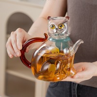 Cat-shaped glass teapot - Thumbnail 1