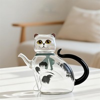 Cat-shaped glass teapot - Thumbnail 6