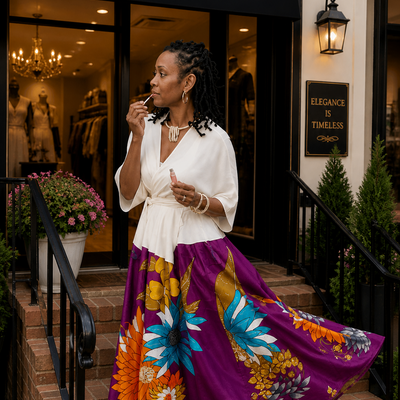 Breezy bloom maxi skirt set