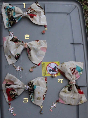 Japanajuku Japanese Kimono Themed Hairbows