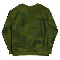 Woodland Military Camouflage Man's Sweatshirt - Thumbnail 1