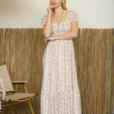 Wavy floral pattern dress