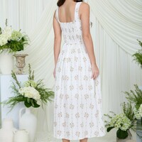 Floral Corset Midi Dress - Thumbnail 1