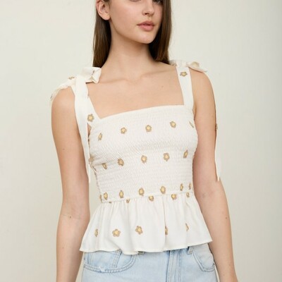 Daisy smocked top
